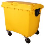 container de lixo 1100 litros power bear amarelo WB